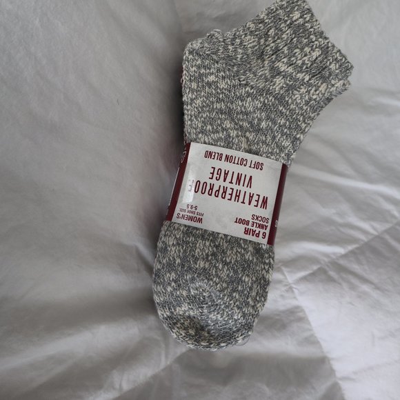 6 Pair Weatherproof Vintage Ankle Boot Socks - Picture 3 of 4